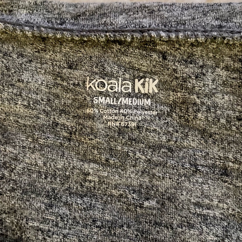 🔥HP🔥Koala Kik sz S/M maternity tee shirt heather gray grey graphic tee - Picture 3 of 3
